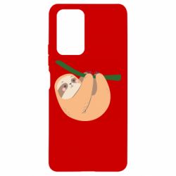 Чехол для Xiaomi Redmi Note 10 Pro Sloth on a branch - PrintSalon