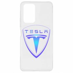 Чехол для Xiaomi Redmi Note 10 Pro Tesla logo gradient - PrintSalon