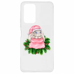 Чехол для Xiaomi Redmi Note 10 Pro Заяц Новогодний - PrintSalon