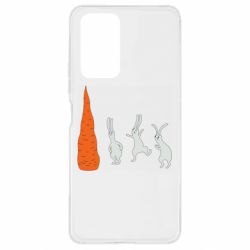 Чехол для Xiaomi Redmi Note 10 Pro Зайцы возле морковки - PrintSalon