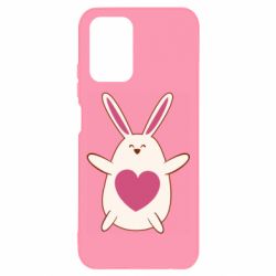 Чехол для Xiaomi Redmi Note 10 4G/10s Rabbit with a pink heart - PrintSalon