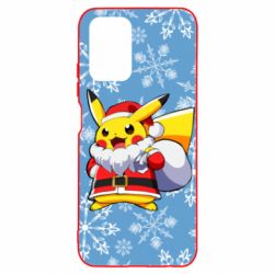 Чохол для Xiaomi Redmi Note 10 4G/10s Santa Claus Pikachu - PrintSalon
