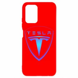 Чехол для Xiaomi Redmi Note 10 4G/10s Tesla logo gradient - PrintSalon