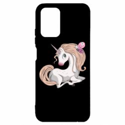 Чехол для Xiaomi Redmi Note 10 4G/10s Unicorn with bow tie - PrintSalon