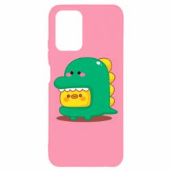Чехол для Xiaomi Redmi Note 10 4G/10s Уточка в костюме динозавра - PrintSalon