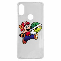 Чехол для Xiaomi Redmi Note 7 Cute Mario with turtle - PrintSalon