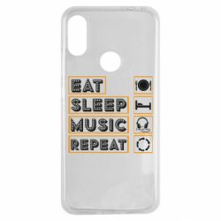 Чехол для Xiaomi Redmi Note 7 Eat sleep dj repeat. - PrintSalon