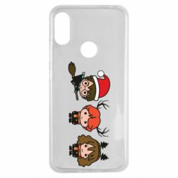 Чохол для Xiaomi Redmi Note 7 Гаррі Поттер та друзі новорічні - PrintSalon