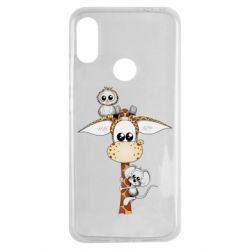 Чехол для Xiaomi Redmi Note 7 Giraffe Owl and Mouse - PrintSalon