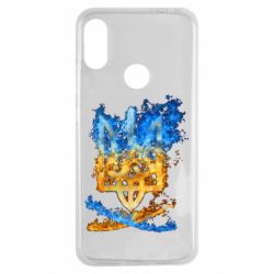 Чехол для Xiaomi Redmi Note 7 Горящий гербу Украины - PrintSalon