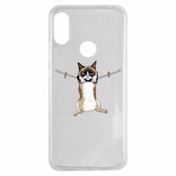 Чехол для Xiaomi Redmi Note 7 Grumpy Cat On The Rope - PrintSalon
