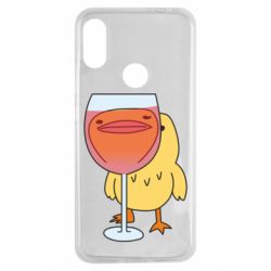 Чехол для Xiaomi Redmi Note 7 Качка і келих вина - PrintSalon