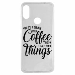 Чехол для Xiaomi Redmi Note 7 Сначала кофе потом дела - PrintSalon