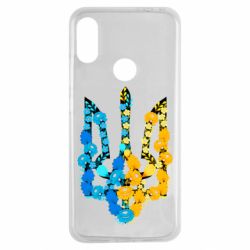 Чохол для Xiaomi Redmi Note 7 Тризуб квіти Україна - PrintSalon