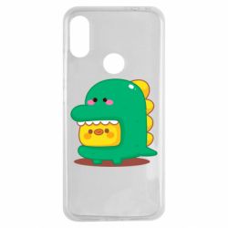 Чехол для Xiaomi Redmi Note 7 Уточка в костюме динозавра - PrintSalon