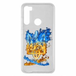 Чехол для Xiaomi Redmi Note 8 Горящий гербу Украины - PrintSalon