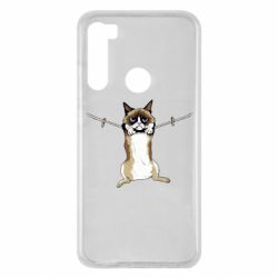 Чехол для Xiaomi Redmi Note 8 Grumpy Cat On The Rope - PrintSalon