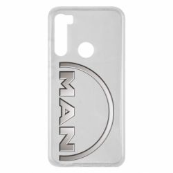 Чехол для Xiaomi Redmi Note 8 Man metallic logo - PrintSalon