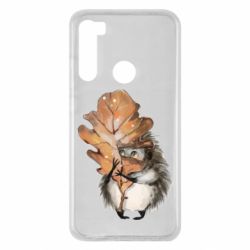 Чехол для Xiaomi Redmi Note 8 Осенний ежик - PrintSalon