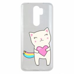 Чохол для Xiaomi Redmi Note 8 Pro Cute cat with heart