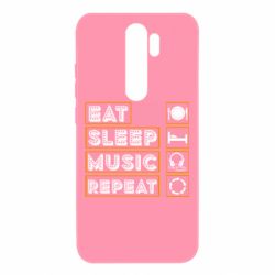 Чехол для Xiaomi Redmi Note 8 Pro Eat sleep dj repeat. - PrintSalon