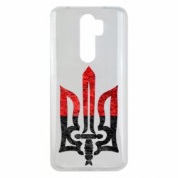 Чехол для Xiaomi Redmi Note 8 Pro Герб Украины красно-черный - PrintSalon