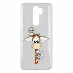 Чехол для Xiaomi Redmi Note 8 Pro Giraffe Owl and Mouse - PrintSalon