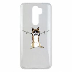 Чехол для Xiaomi Redmi Note 8 Pro Grumpy Cat On The Rope - PrintSalon