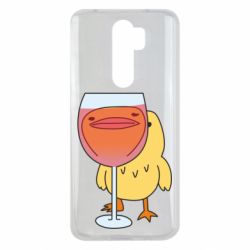 Чехол для Xiaomi Redmi Note 8 Pro Качка і келих вина - PrintSalon