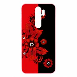 Чохол для Xiaomi Redmi Note 8 Pro Червоні квіти - PrintSalon