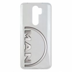 Чехол для Xiaomi Redmi Note 8 Pro Man metallic logo - PrintSalon