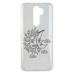 Чехол для Xiaomi Redmi Note 8 Pro Sun and Moon faces - PrintSalon