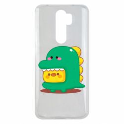 Чехол для Xiaomi Redmi Note 8 Pro Уточка в костюме динозавра - PrintSalon