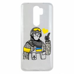 Чехол для Xiaomi Redmi Note 8 Pro Военный с сердечком - PrintSalon