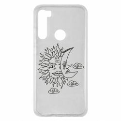 Чехол для Xiaomi Redmi Note 8 Sun and Moon faces - PrintSalon