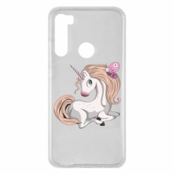 Чехол для Xiaomi Redmi Note 8 Unicorn with bow tie - PrintSalon