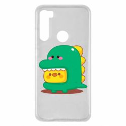 Чехол для Xiaomi Redmi Note 8 Уточка в костюме динозавра - PrintSalon