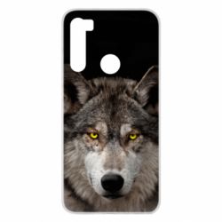 Чохол для Xiaomi Redmi Note 8 Wolf with yellow eyes - PrintSalon
