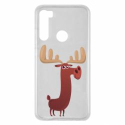 Чехол для Xiaomi Redmi Note 8 Забавный олень - PrintSalon