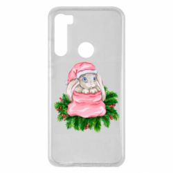 Чехол для Xiaomi Redmi Note 8 Заяц Новогодний - PrintSalon