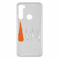 Чехол для Xiaomi Redmi Note 8 Зайцы возле морковки - PrintSalon