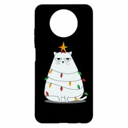 Чехол для Xiaomi Redmi Note 9 5G/Redmi Note 9T Cat and Christmas Lights - PrintSalon