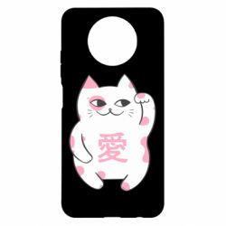 Чехол для Xiaomi Redmi Note 9 5G/Redmi Note 9T Cat and hieroglyphs - PrintSalon