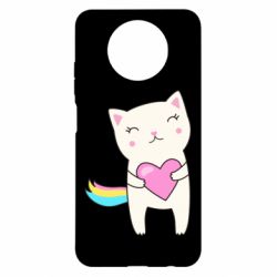 Чехол для Xiaomi Redmi Note 9 5G/Redmi Note 9T Cute cat with heart - PrintSalon