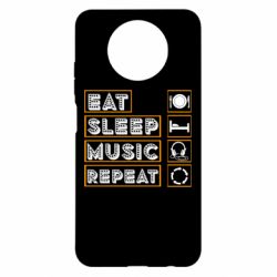Чехол для Xiaomi Redmi Note 9 5G/Redmi Note 9T Eat sleep dj repeat.