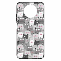 Чохол для Xiaomi Redmi Note 9 5G/Redmi Note 9T Gray cats pattern - PrintSalon