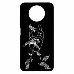 Чехол для Xiaomi Redmi Note 9 5G/Redmi Note 9T Hand with leafs - PrintSalon