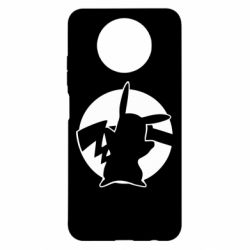Чехол для Xiaomi Redmi Note 9 5G/Redmi Note 9T Pikachu silhouette - PrintSalon