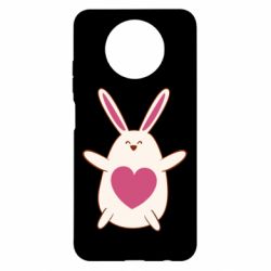 Чехол для Xiaomi Redmi Note 9 5G/Redmi Note 9T Rabbit with a pink heart - PrintSalon