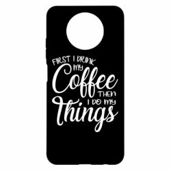 Чехол для Xiaomi Redmi Note 9 5G/Redmi Note 9T Сначала кофе потом дела - PrintSalon